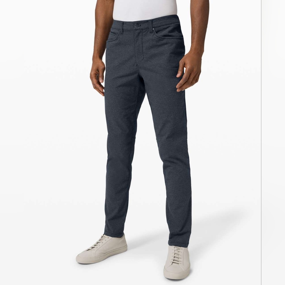 Lululemon ABC Pant Slim *Tech Canvas 32" Heathered Deep Navy